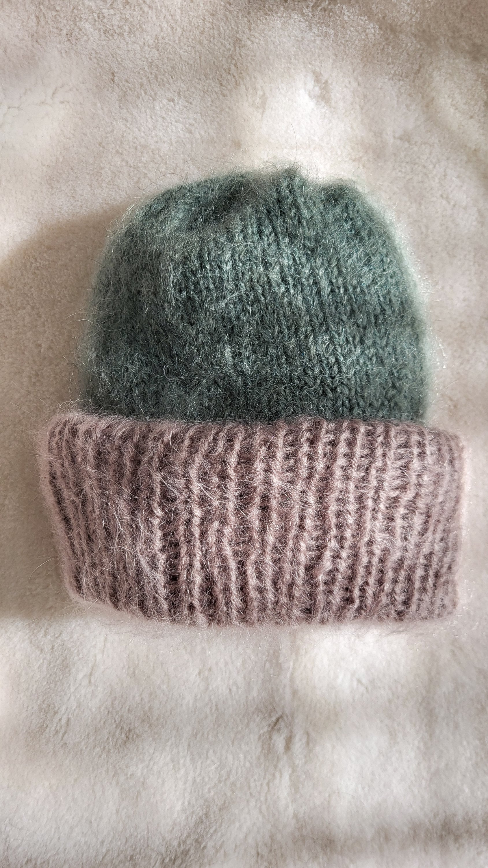 Chunky Knit Mohair Beanie: Unisex Winter Hat