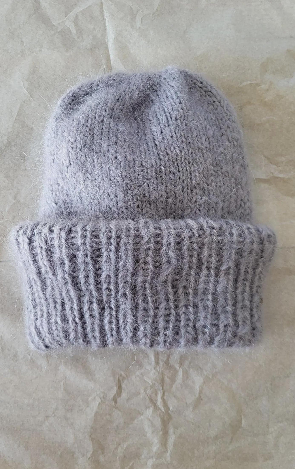 Chunky Mohair Knit Beanie: Fluffy Winter Hat