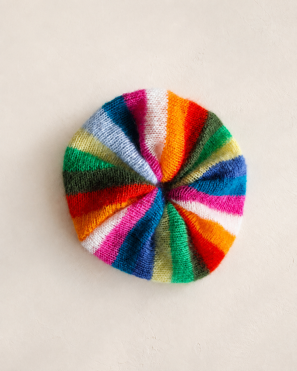Multicolored mohair scrunchie