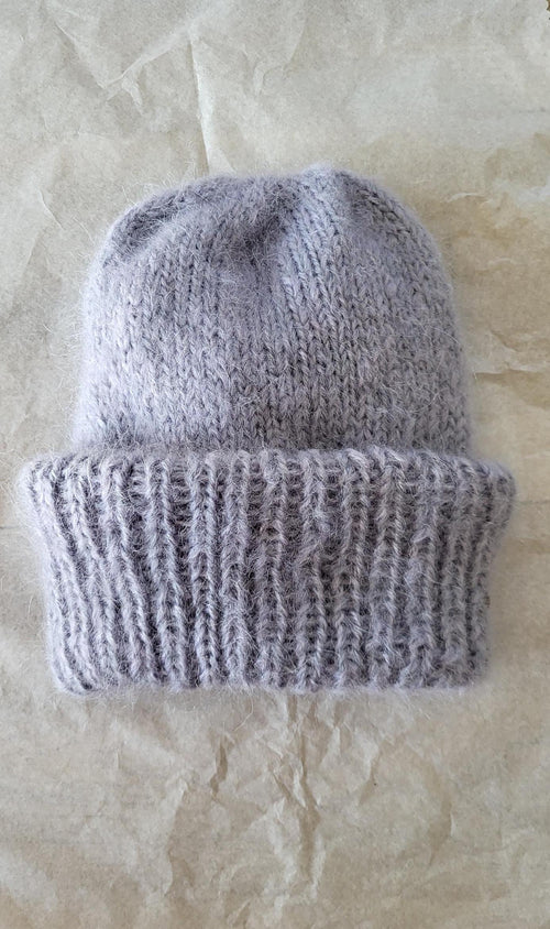 Chunky Knit Mohair Beanie: Unisex Winter Hat