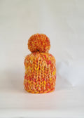 Chunky Knit Merino Wool Beanie with Pom Pom