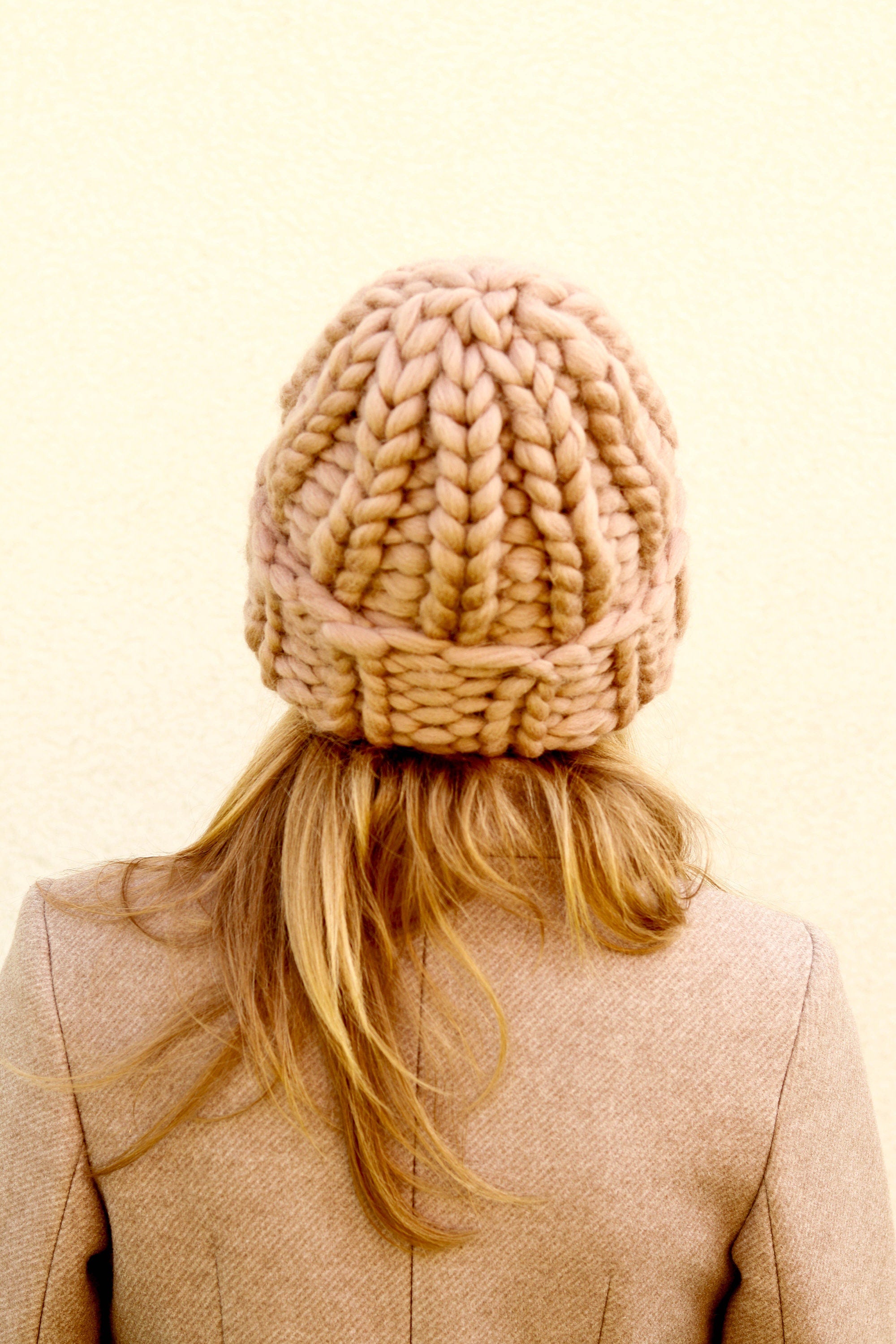 Hand Knit Merino Wool Chunky Beanie: Winter Hat