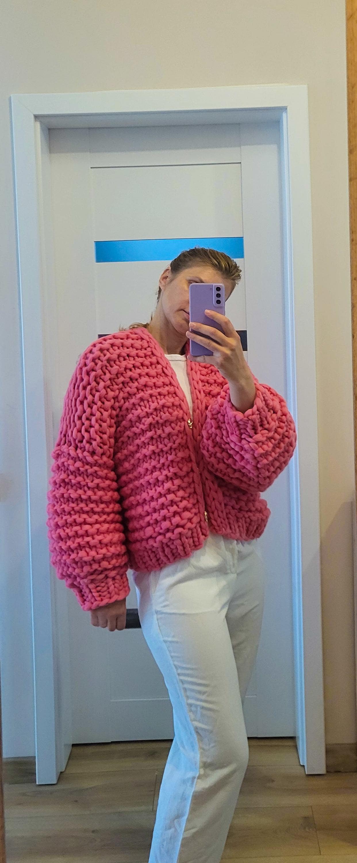 Chunky Merino Wool Cardigan, Oversized Knit Sweater, Winter Warmth