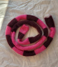 Mini Mohair Silk Scarf: Skinny Multicolored Striped Neck Scarf