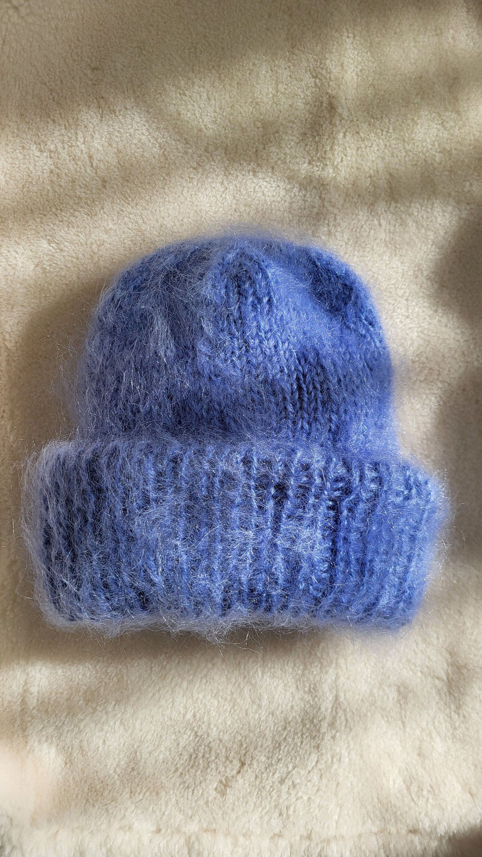 Chunky Knit Mohair Beanie: Unisex Winter Hat