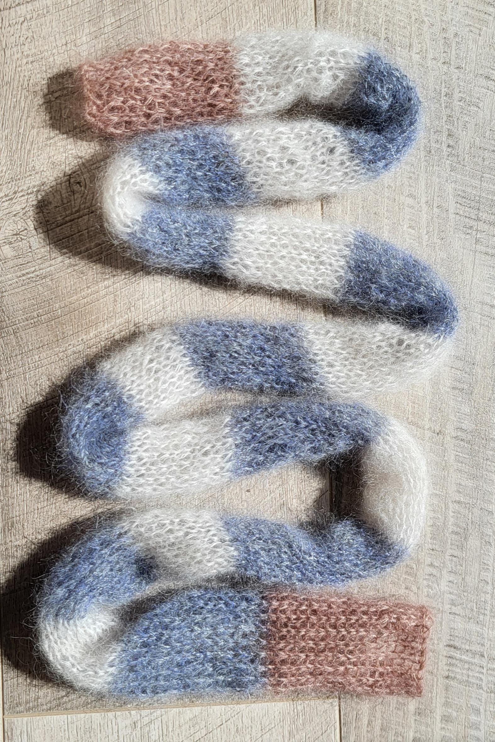 Mohair Silk Scarf: Hand-Knitted Lightweight Scarf