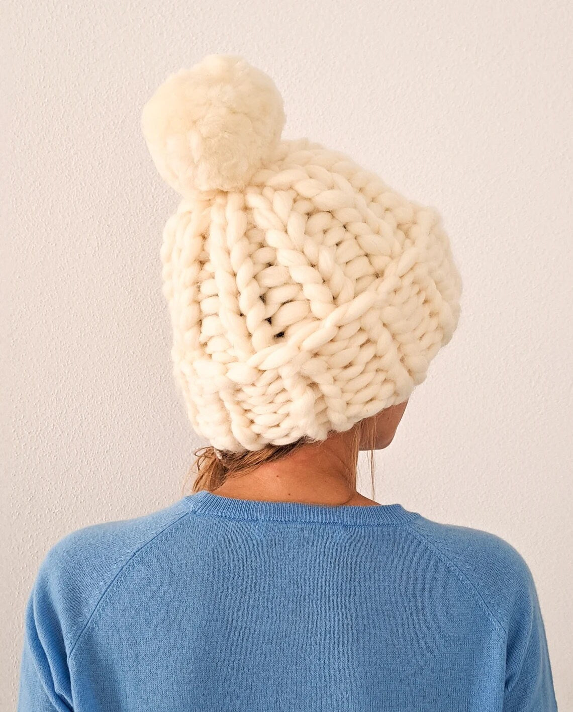 Chunky Knit Merino Wool Beanie: Unisex Winter Hat