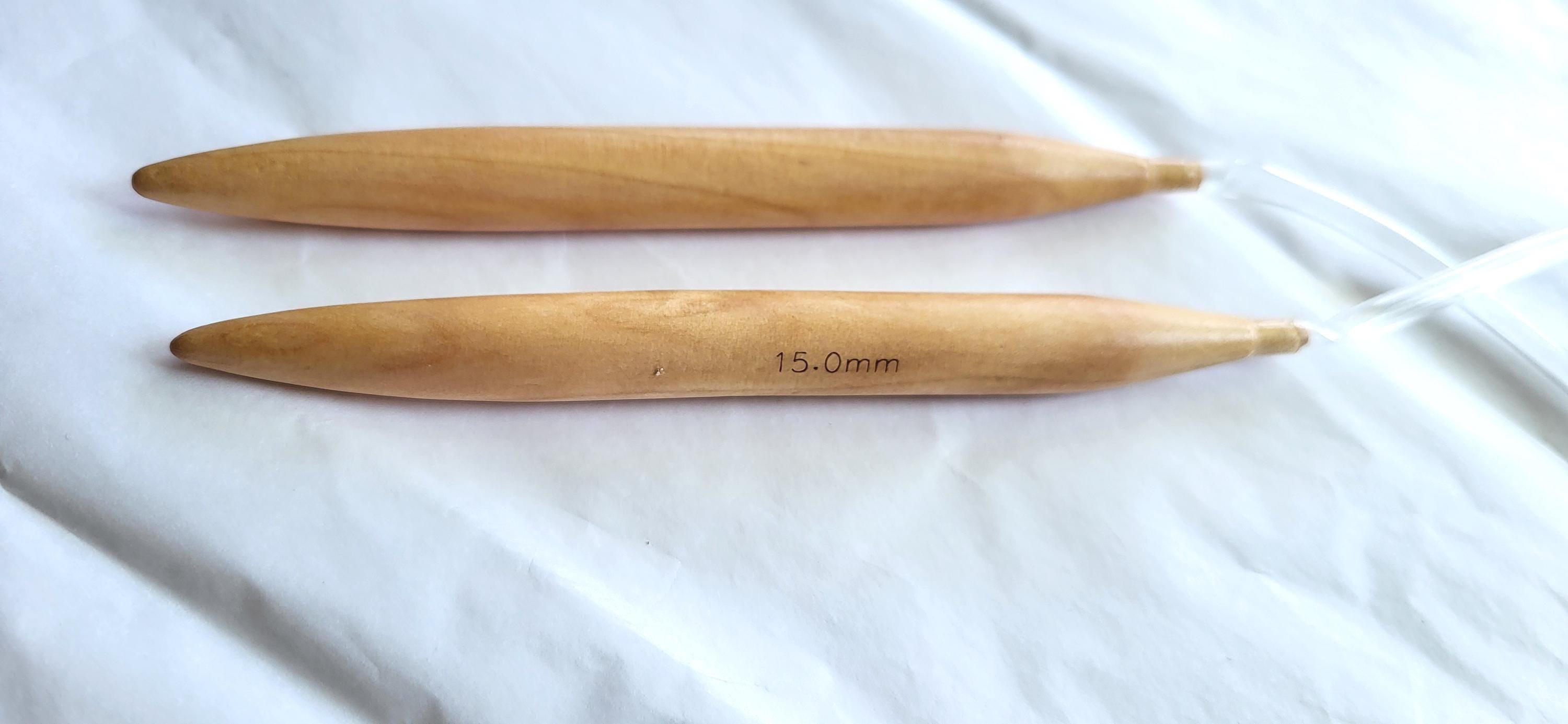 Bamboo 15mm Circular Knitting Needles: Chunky Yarn, Hats & Beanies