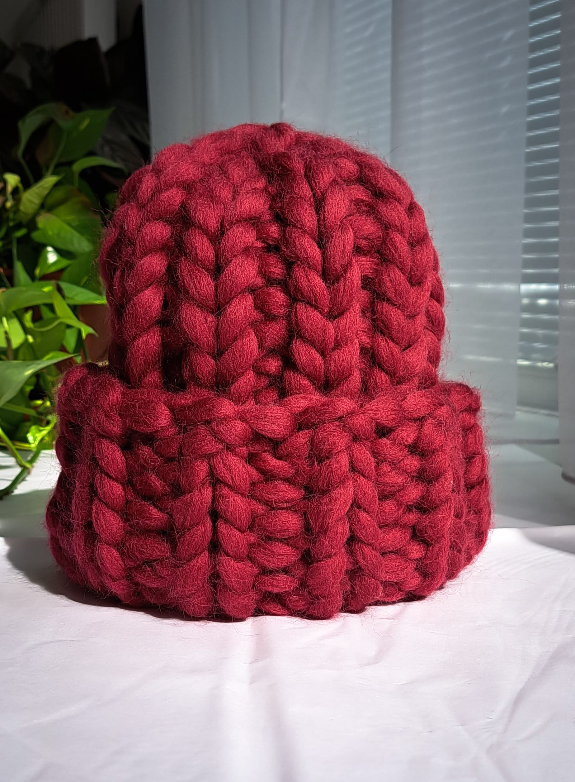 Super Chunky Knit Merino Wool Hat: Winter Beanie