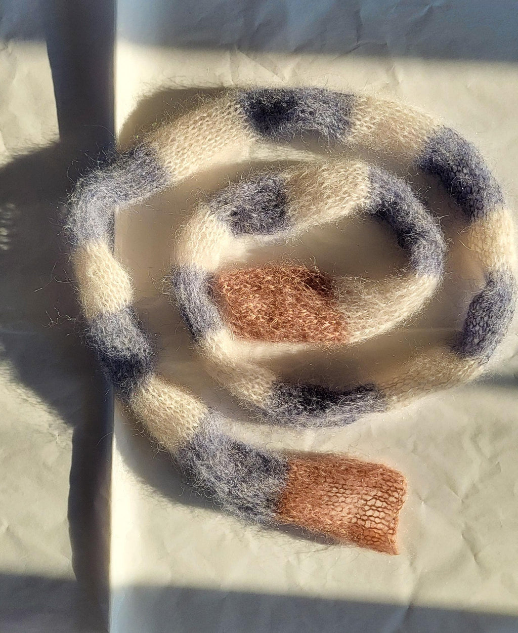 Mohair Silk Scarf: Hand-Knitted Lightweight Scarf