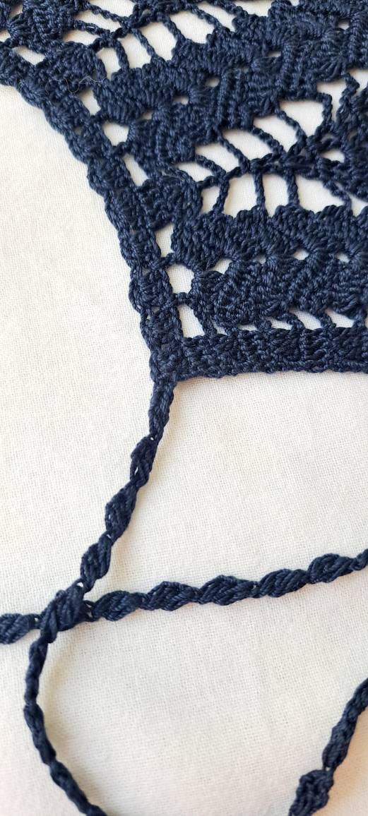 Handmade Crochet Collar: Victorian Style Cotton Lace